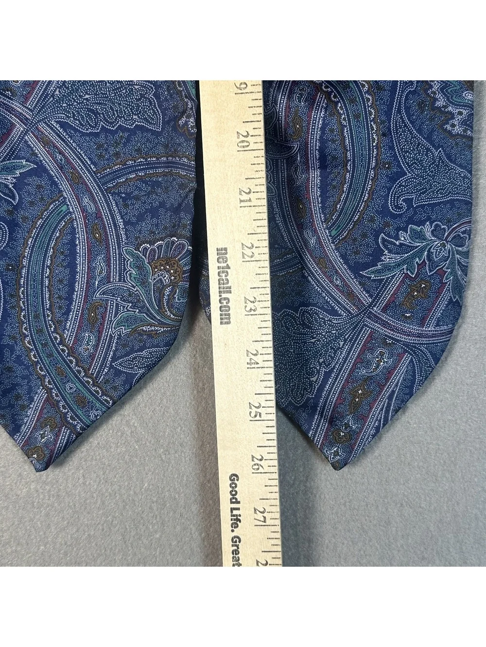Vintage Blue Paisley Cravat/Ascot Scarf